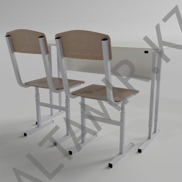 Стол ученический рег CУ-1.5 и 2 стула